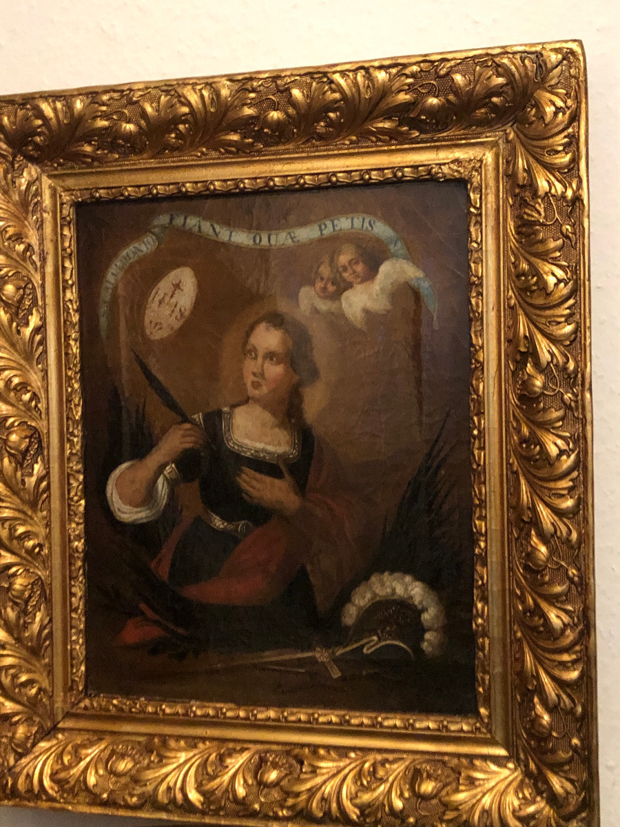 Portrait Of "saint Calcedonino" Sicily 18th Century-photo-4