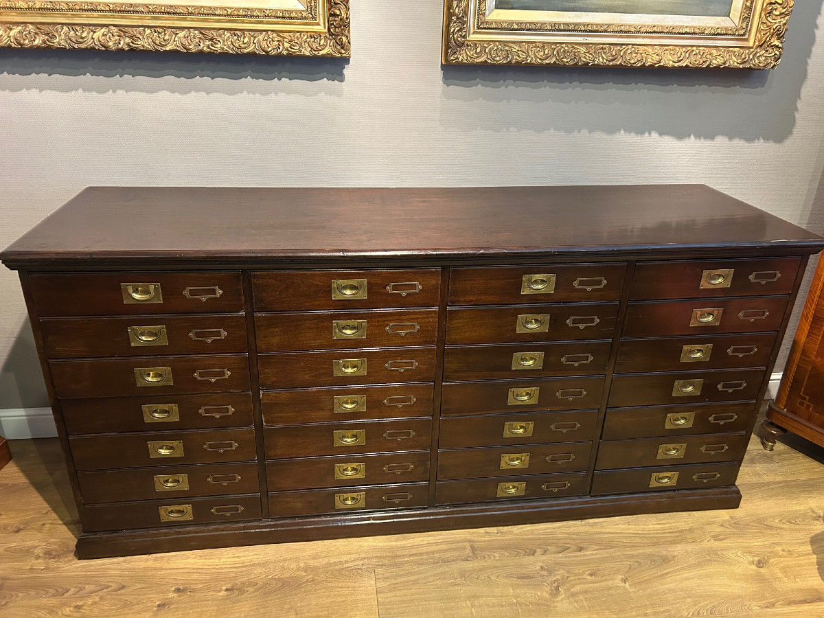 Large Victorian Mahogany Pharmacy Sideboard-photo-3