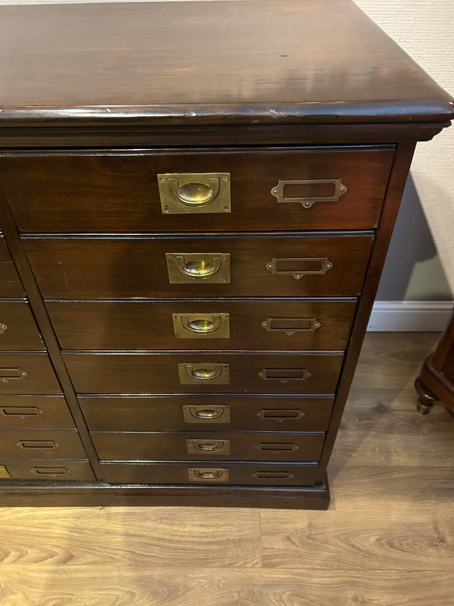 Large Victorian Mahogany Pharmacy Sideboard-photo-4