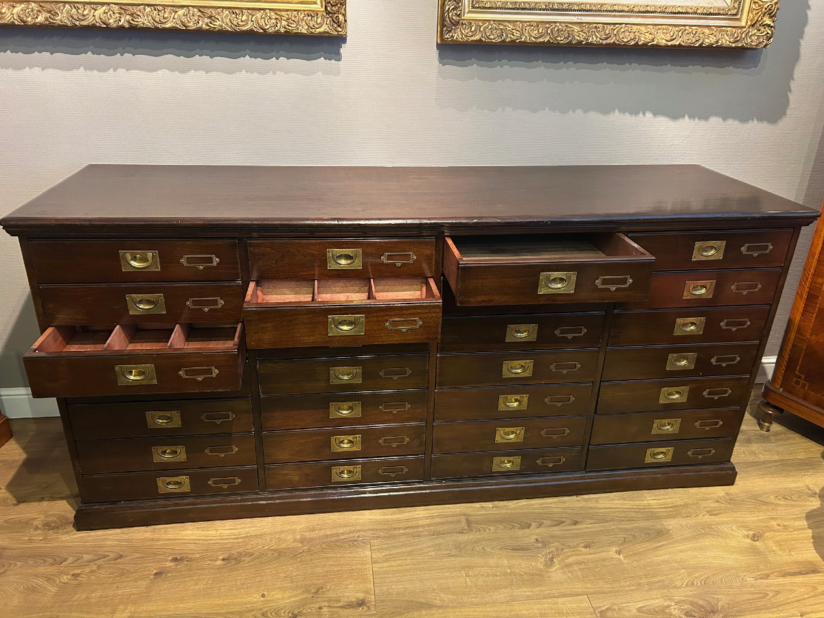 Large Victorian Mahogany Pharmacy Sideboard-photo-2