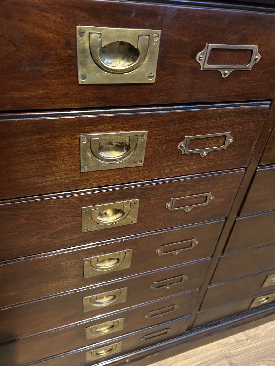 Large Victorian Mahogany Pharmacy Sideboard-photo-3