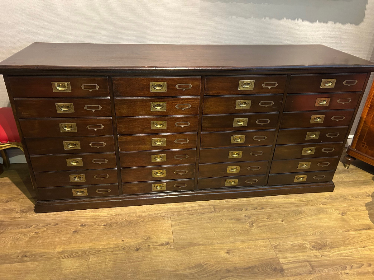 Large Victorian Mahogany Pharmacy Sideboard