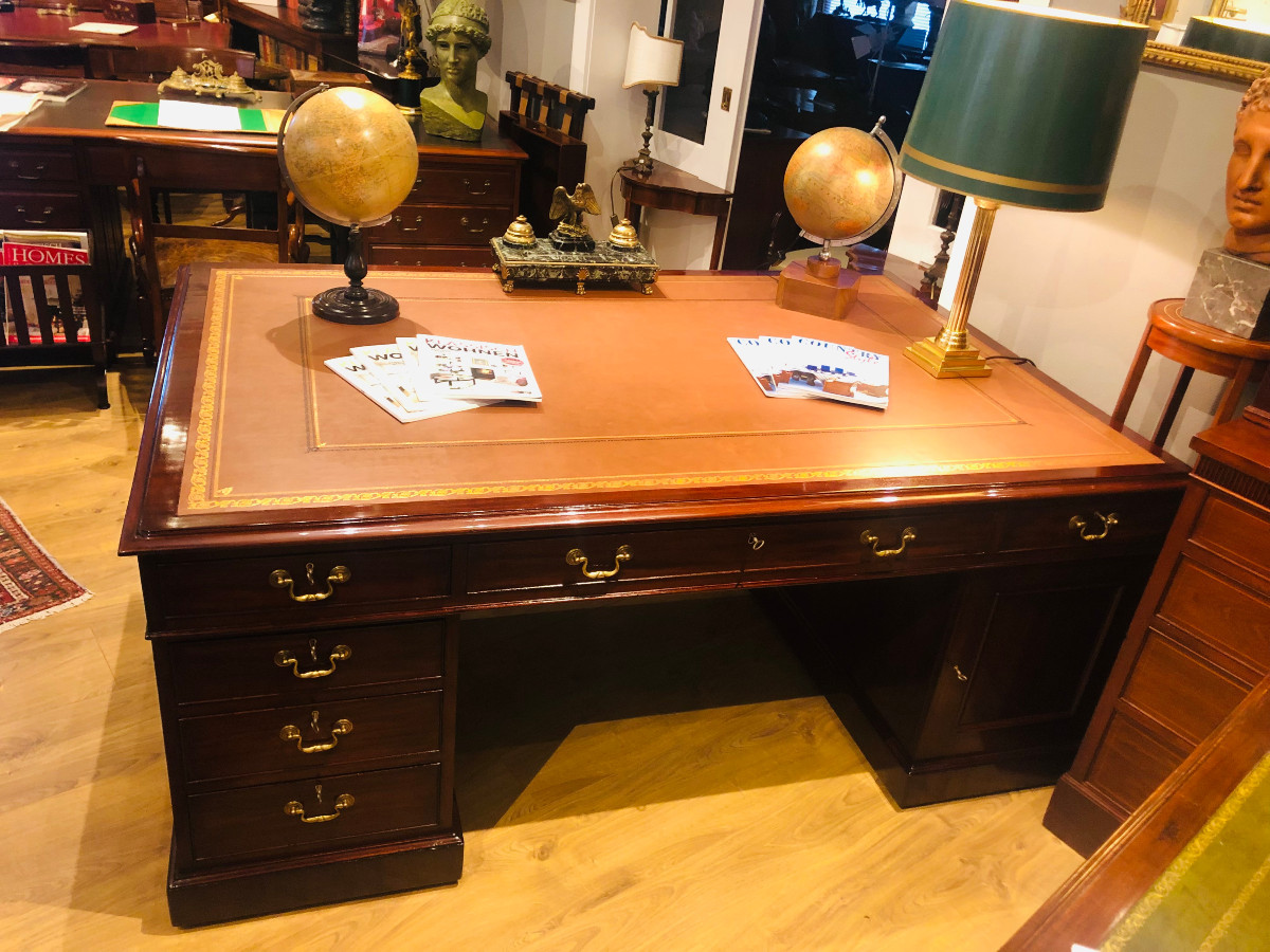 Bureau "partners" en acajou, Victorien, Angleterre, vers 1880-photo-1