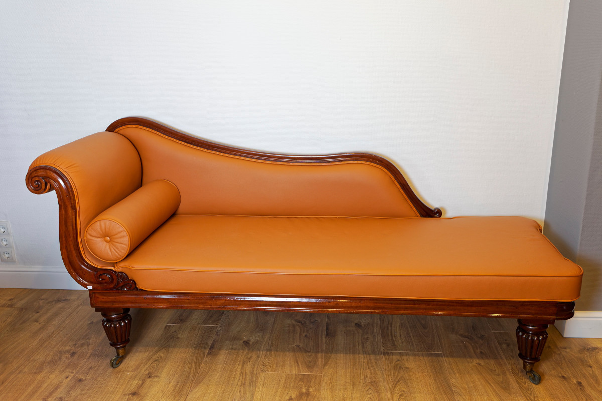 Chaiselongue anglaise d'époque Regency ei acajou, Angleterre vers 1820-photo-2