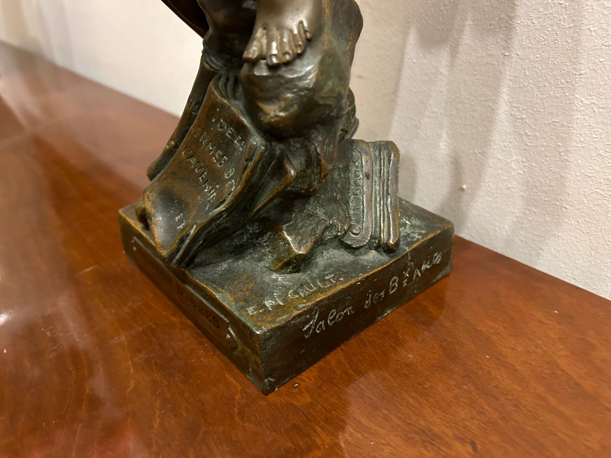 Bronze Statuette De E. Picault-photo-3