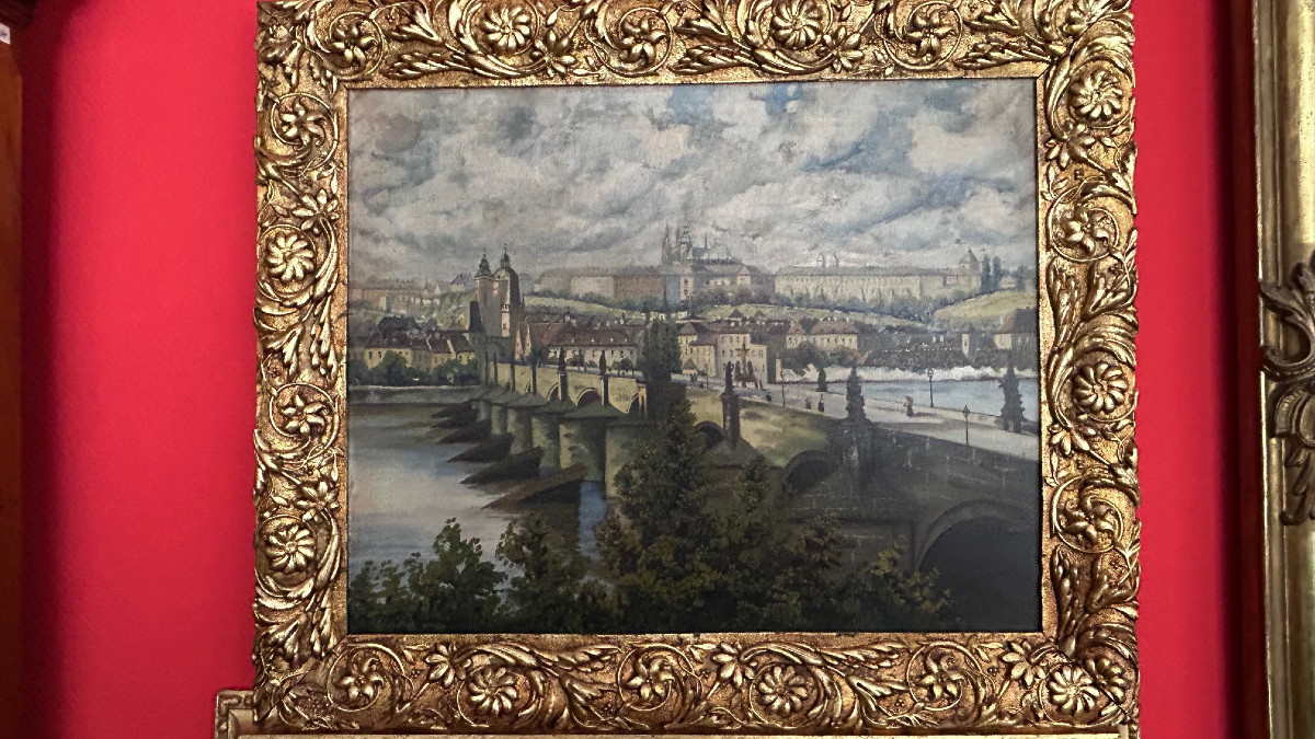 Vue de Prague avec le pont du Charles, XX-siécle