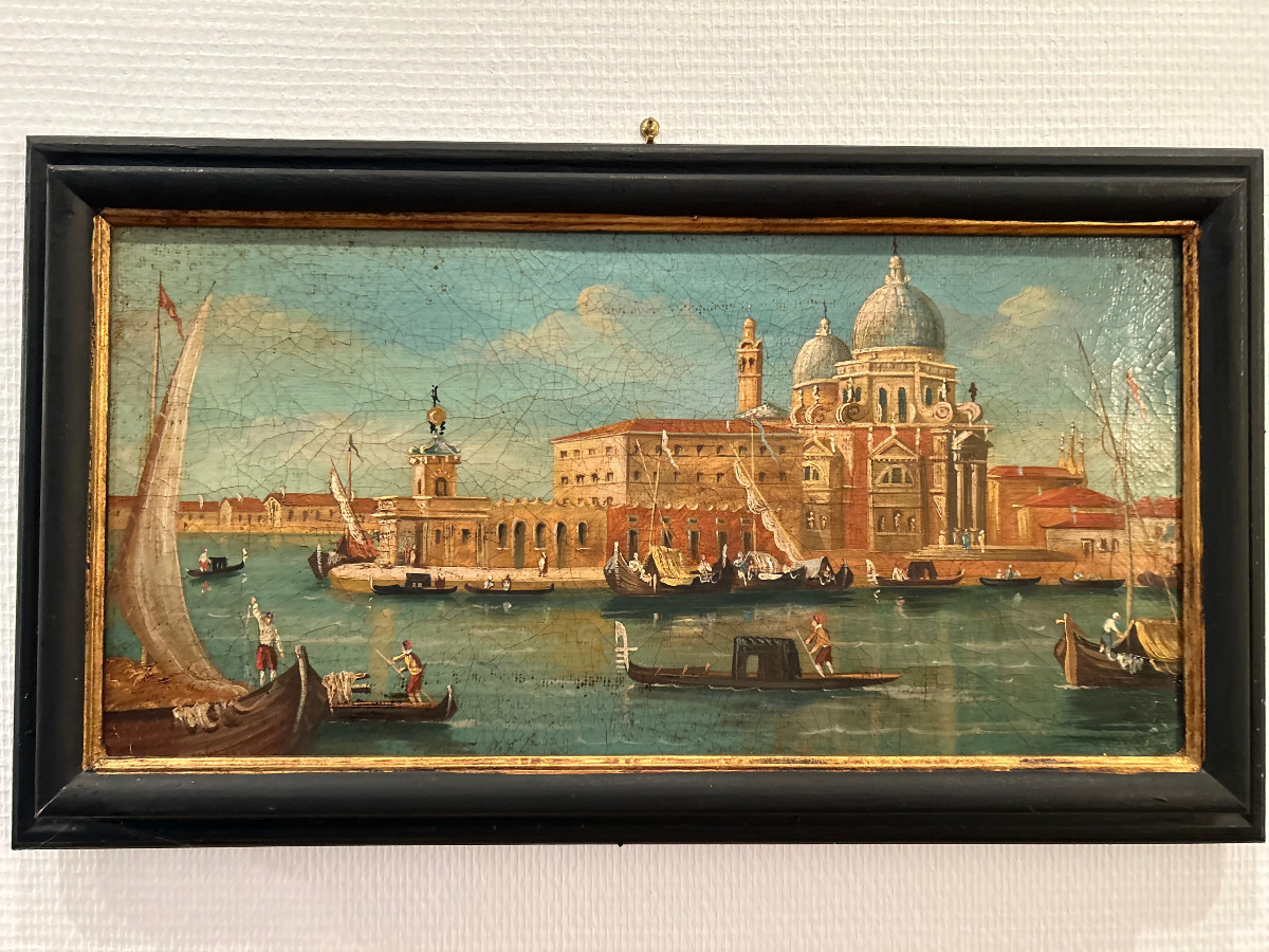 Un paire des vues de Venise, XVII-siécle-photo-2