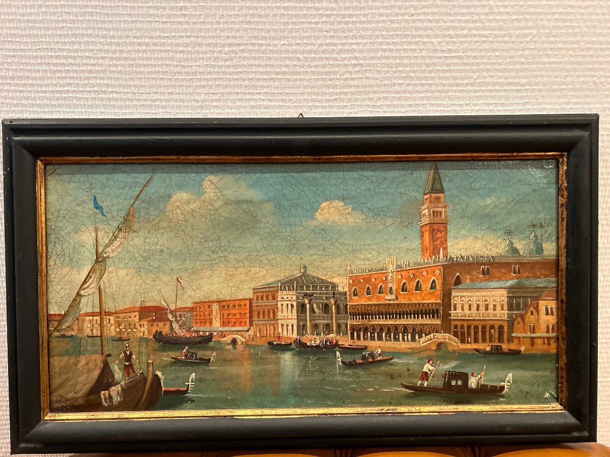 Un paire des vues de Venise, XVII-siécle-photo-3