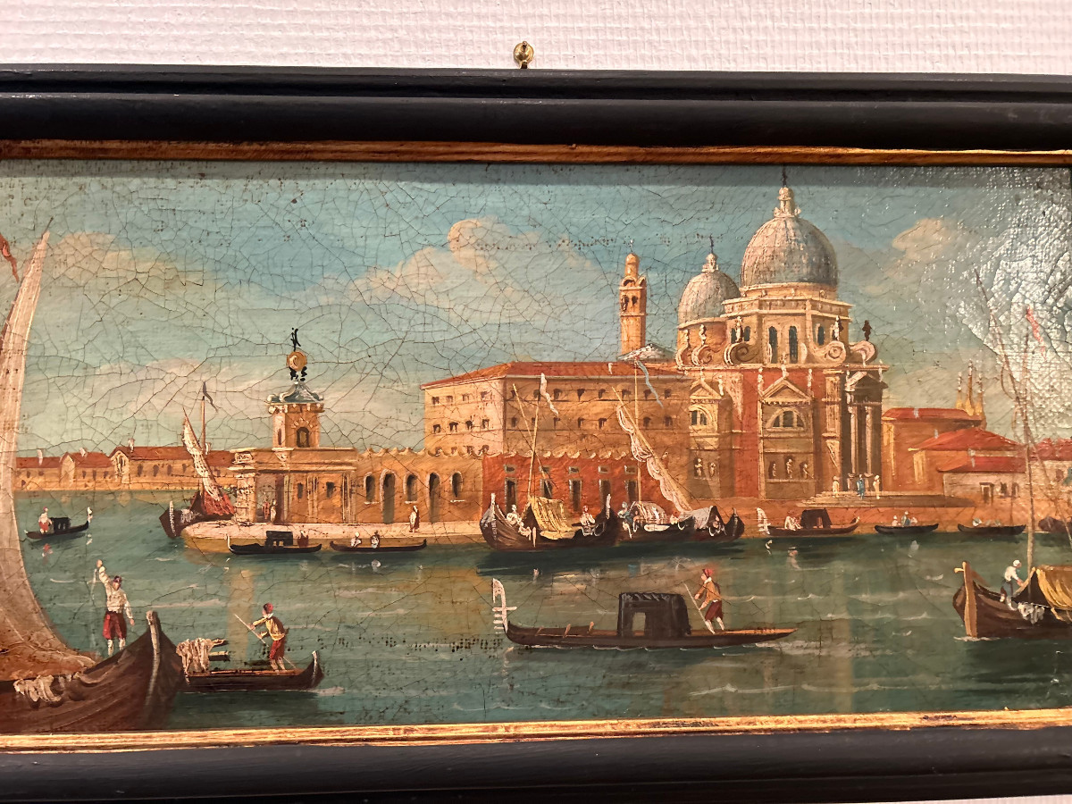 Un paire des vues de Venise, XVII-siécle-photo-1