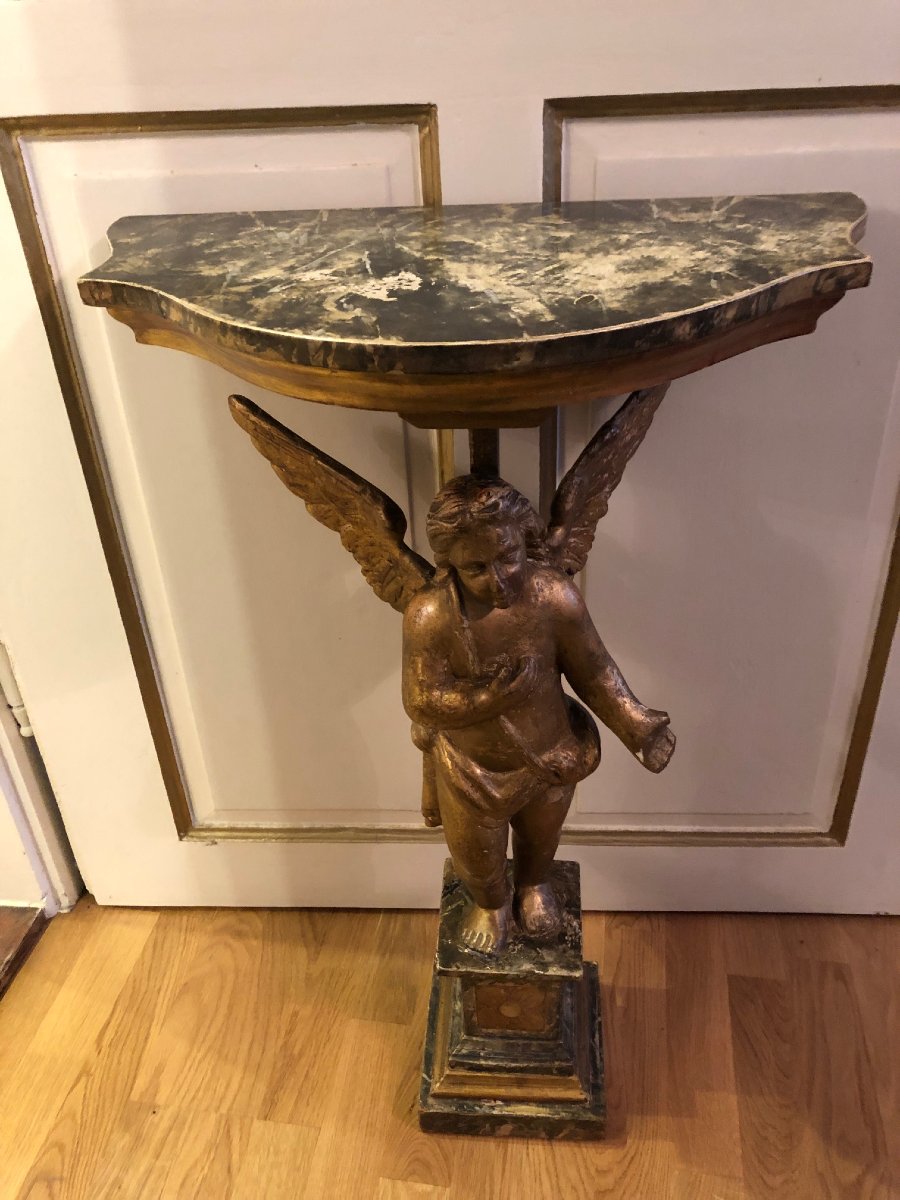 A Polychrome Console Table, Italy, 16th Century-photo-3