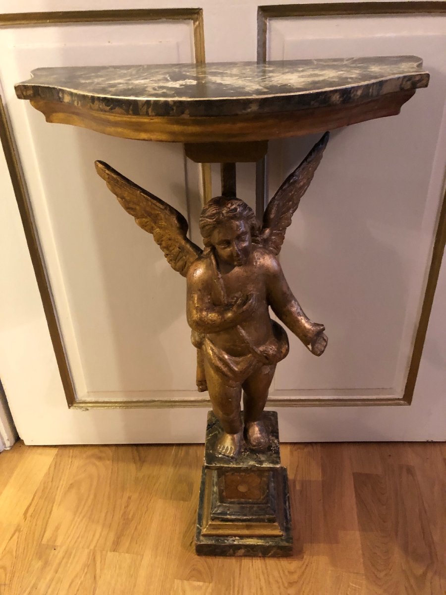 A Polychrome Console Table, Italy, 16th Century