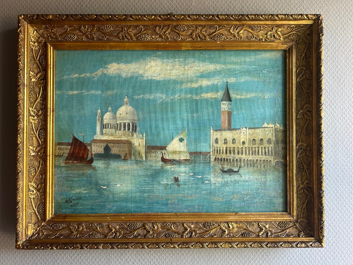 A View Of Venice During "aqua Alta" At The Beginning Of The 20th Century