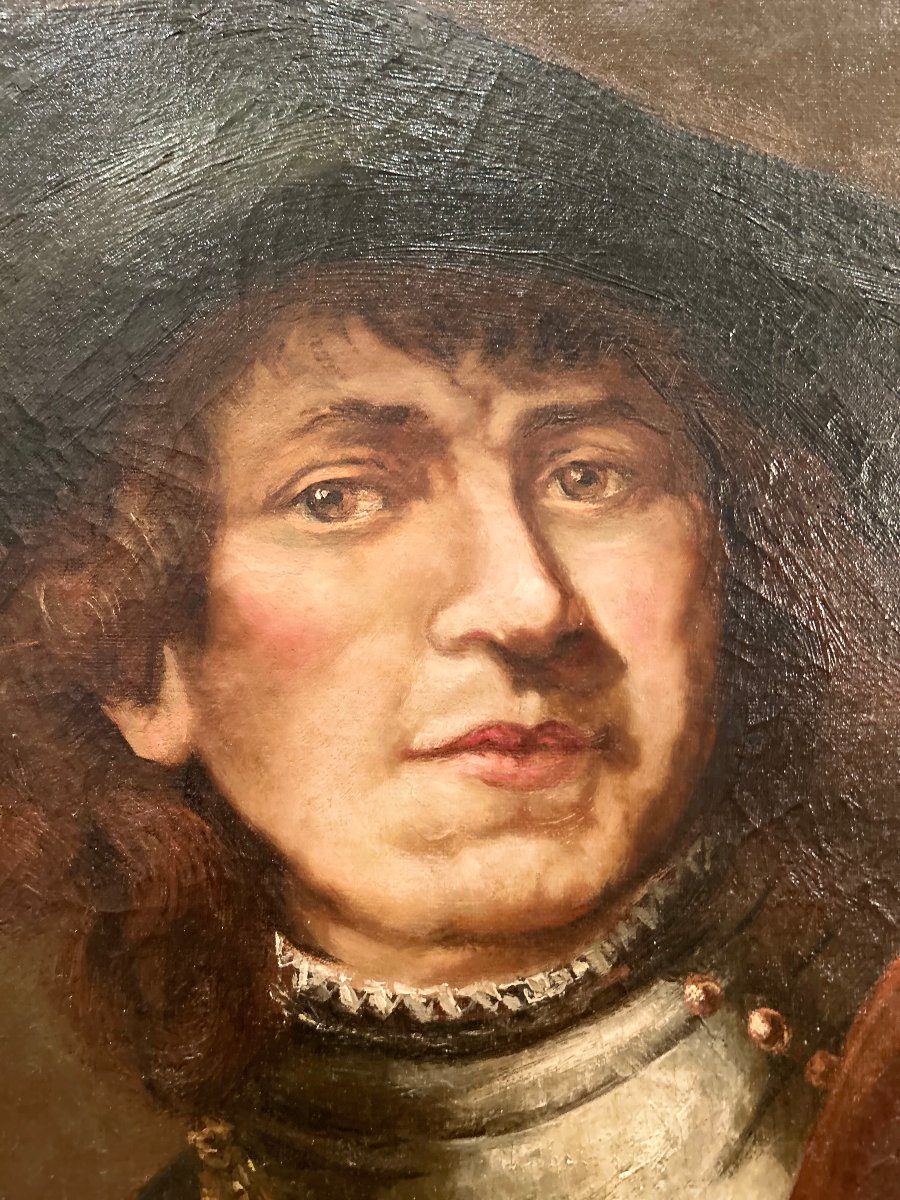 Portrait Of A Noble Knight, 17th-century Style-photo-1