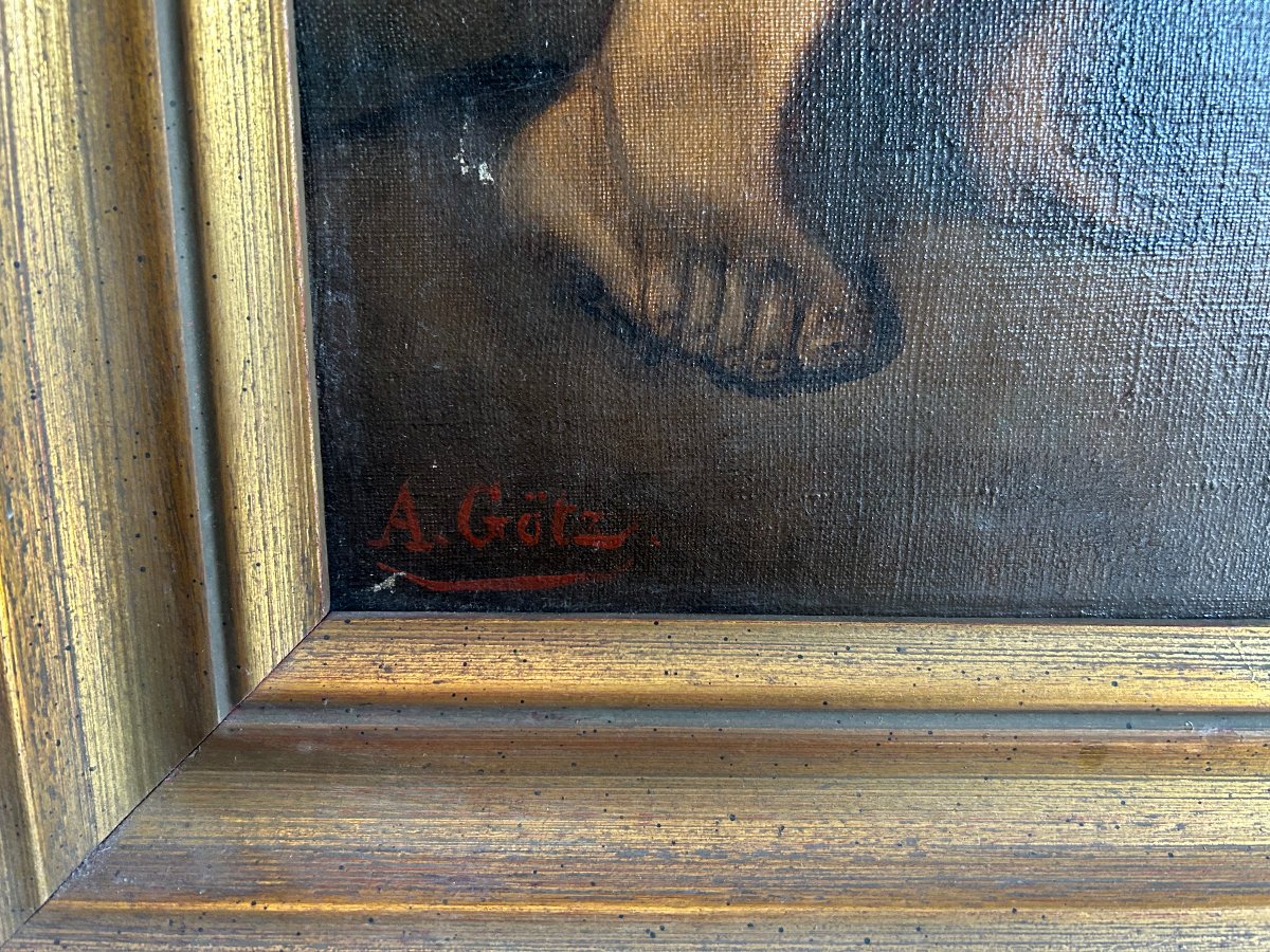 Copie d'un tableau d' B. E. Murillo, XX-siécle-photo-1