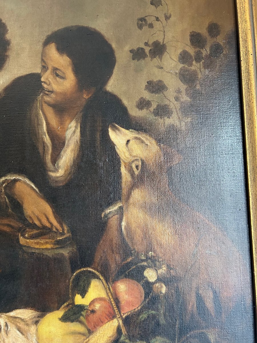 Copie d'un tableau d' B. E. Murillo, XX-siécle-photo-4