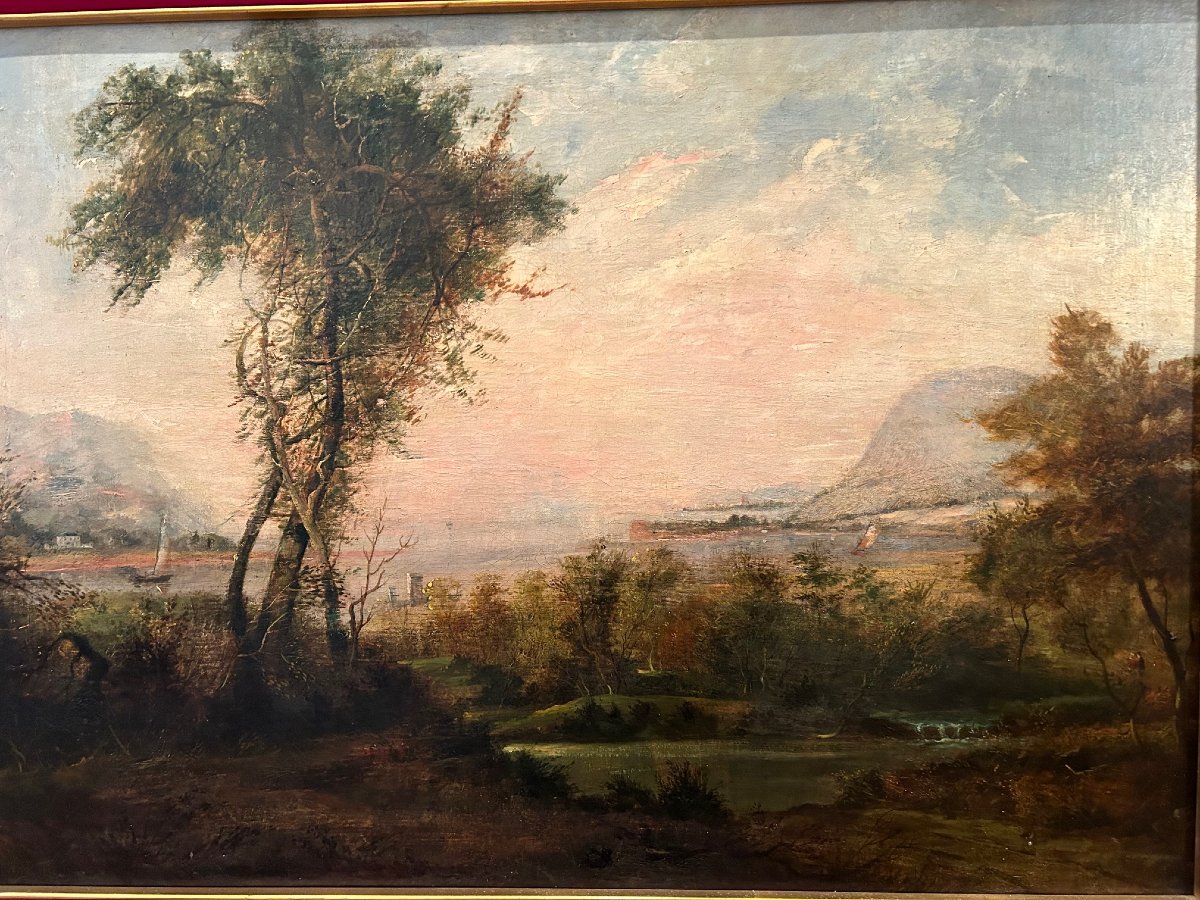 English Landscape Painting By William Butler, 19th Century-photo-2