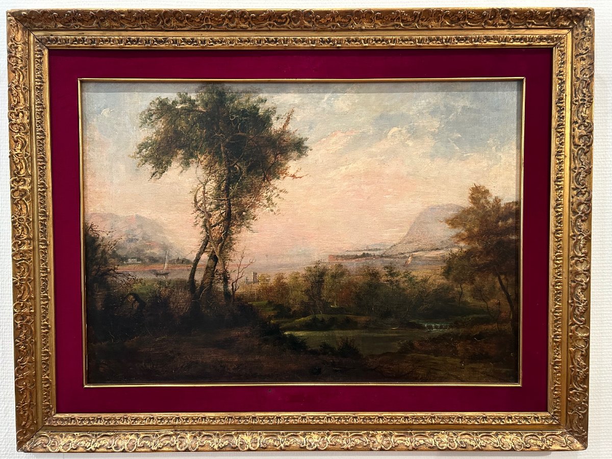 English Landscape Painting By William Butler, 19th Century-photo-1