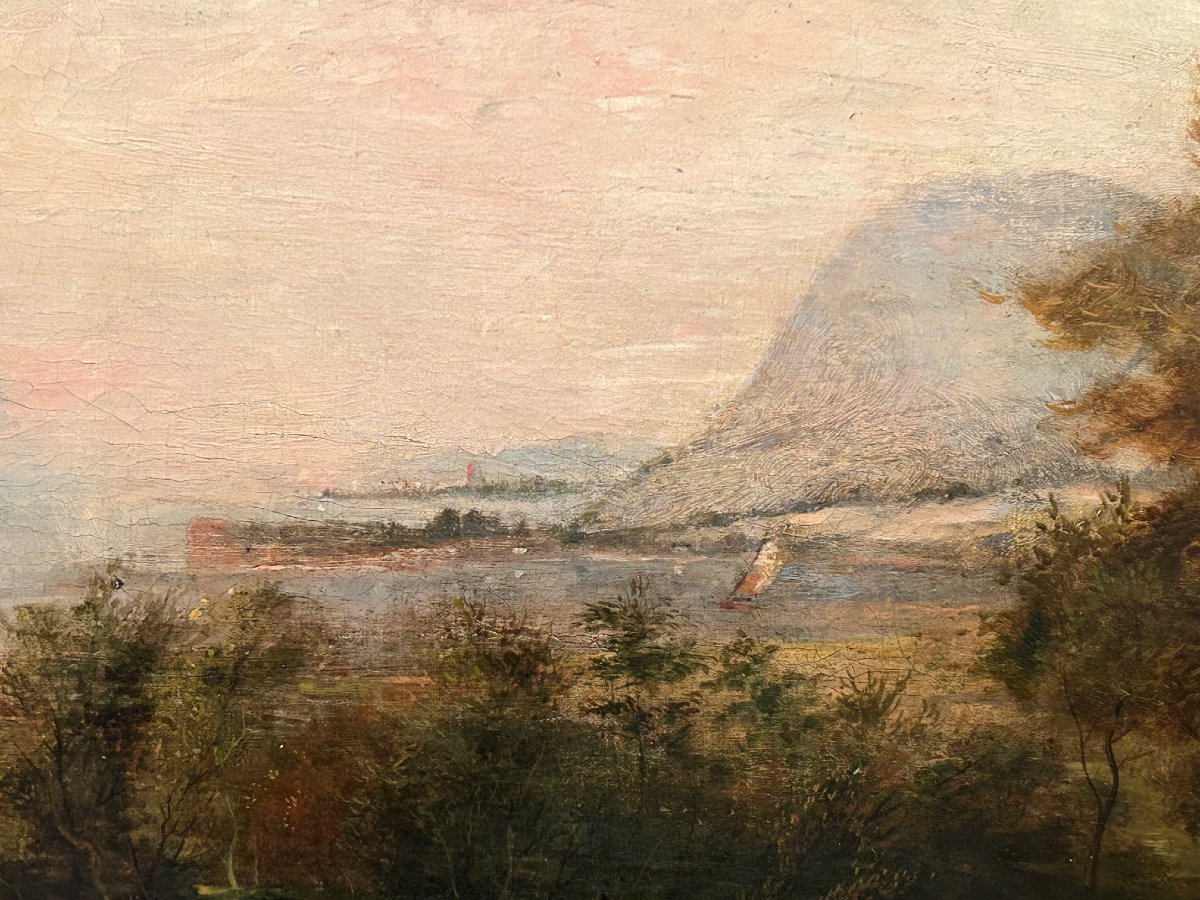 English Landscape Painting By William Butler, 19th Century-photo-2