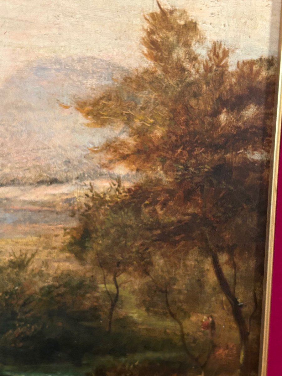 English Landscape Painting By William Butler, 19th Century-photo-4