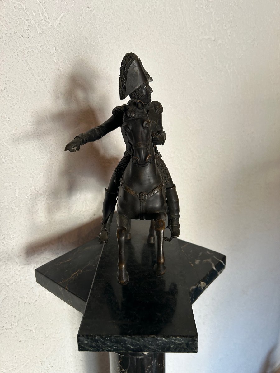 Statuette en bronze d'un général français à cheval du XIXe siècle-photo-4