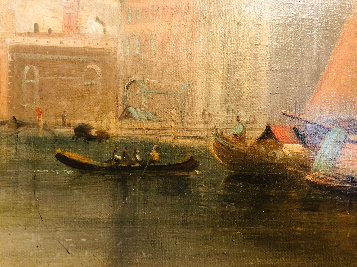 Une rare paire de vues de Venise du XIXe siècle-photo-5