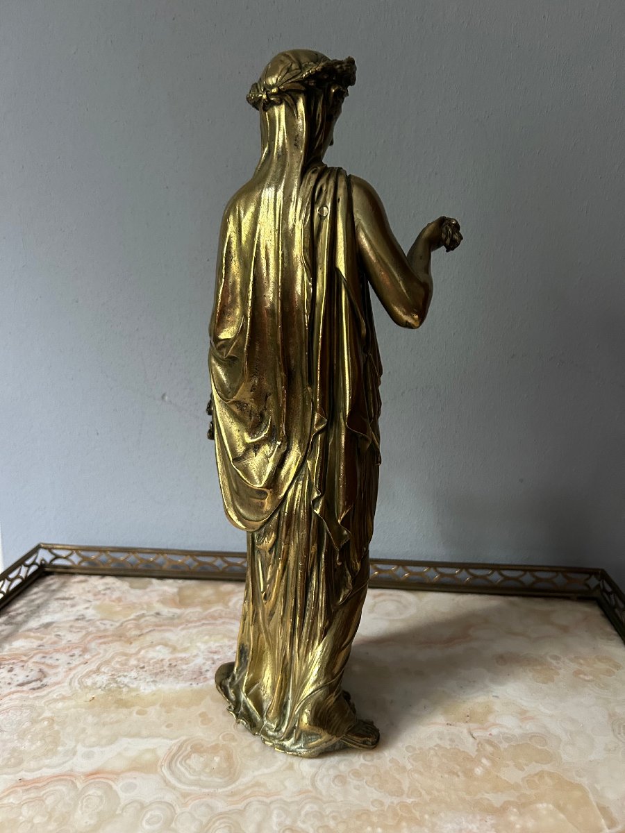 Allegory Of Summer In Gilded Bronze, 19th Century-photo-1