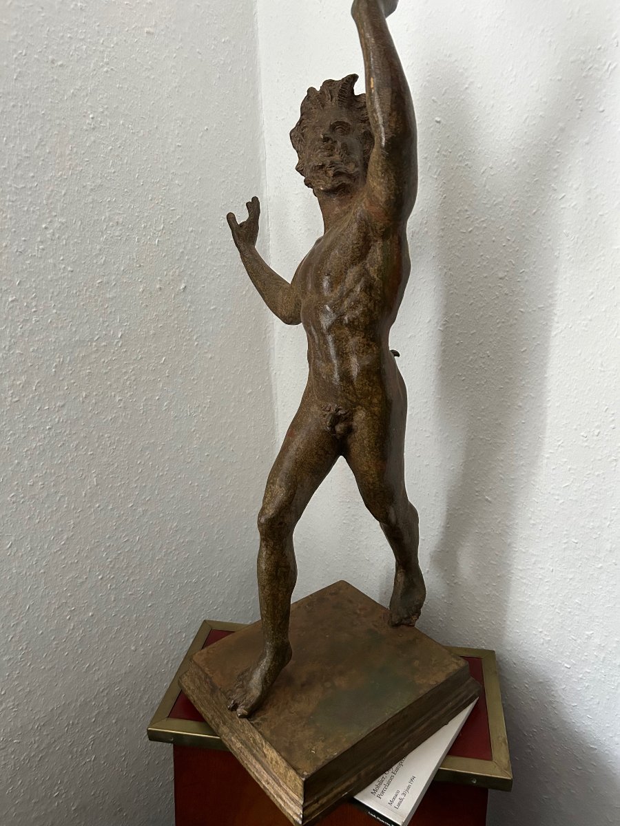Faun de Pompèji en bronze, XIXe siècle-photo-2