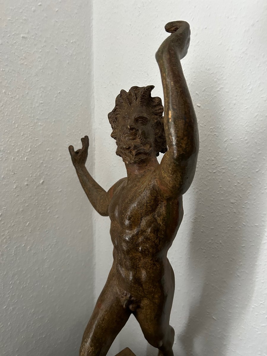 Faun de Pompèji en bronze, XIXe siècle-photo-3
