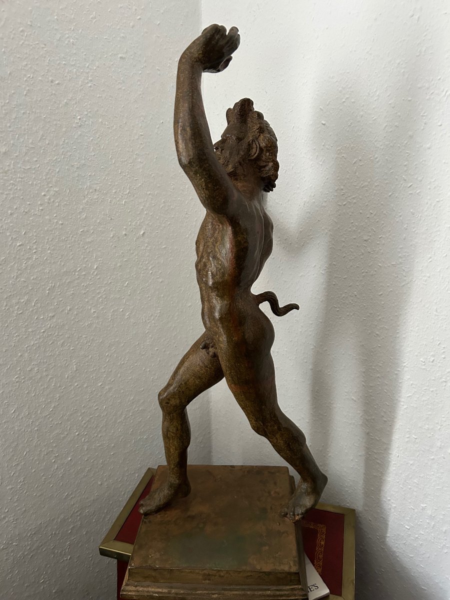 Faun de Pompèji en bronze, XIXe siècle-photo-4
