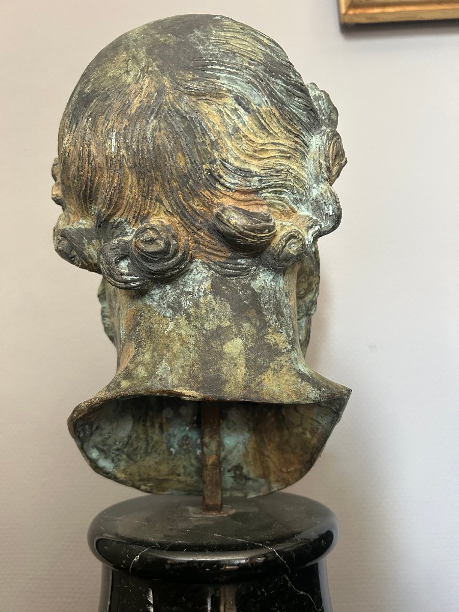 Buste en bronze représentant "Saint Pierre," XVIIe siècle-photo-2