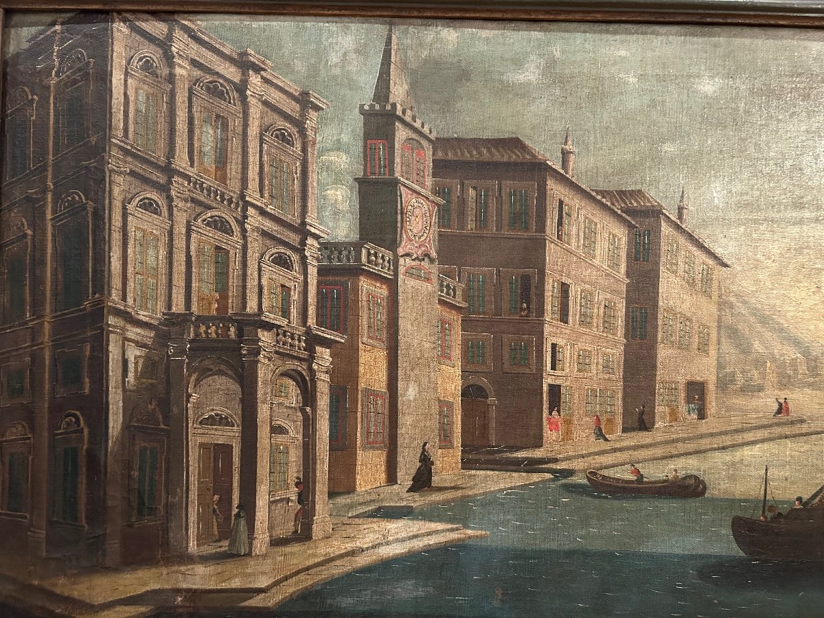 View Of A City On The Banks Of A River In The 18th Century-photo-2