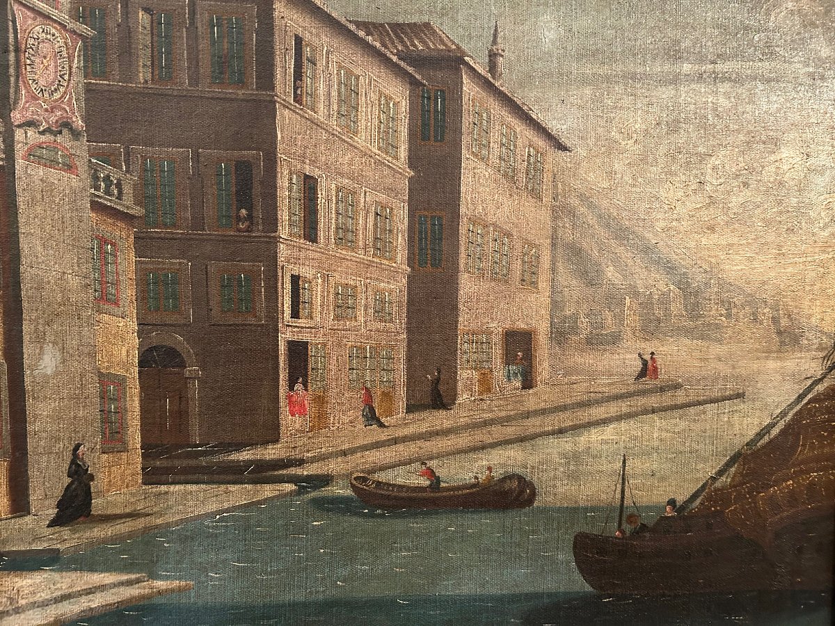 View Of A City On The Banks Of A River In The 18th Century-photo-3