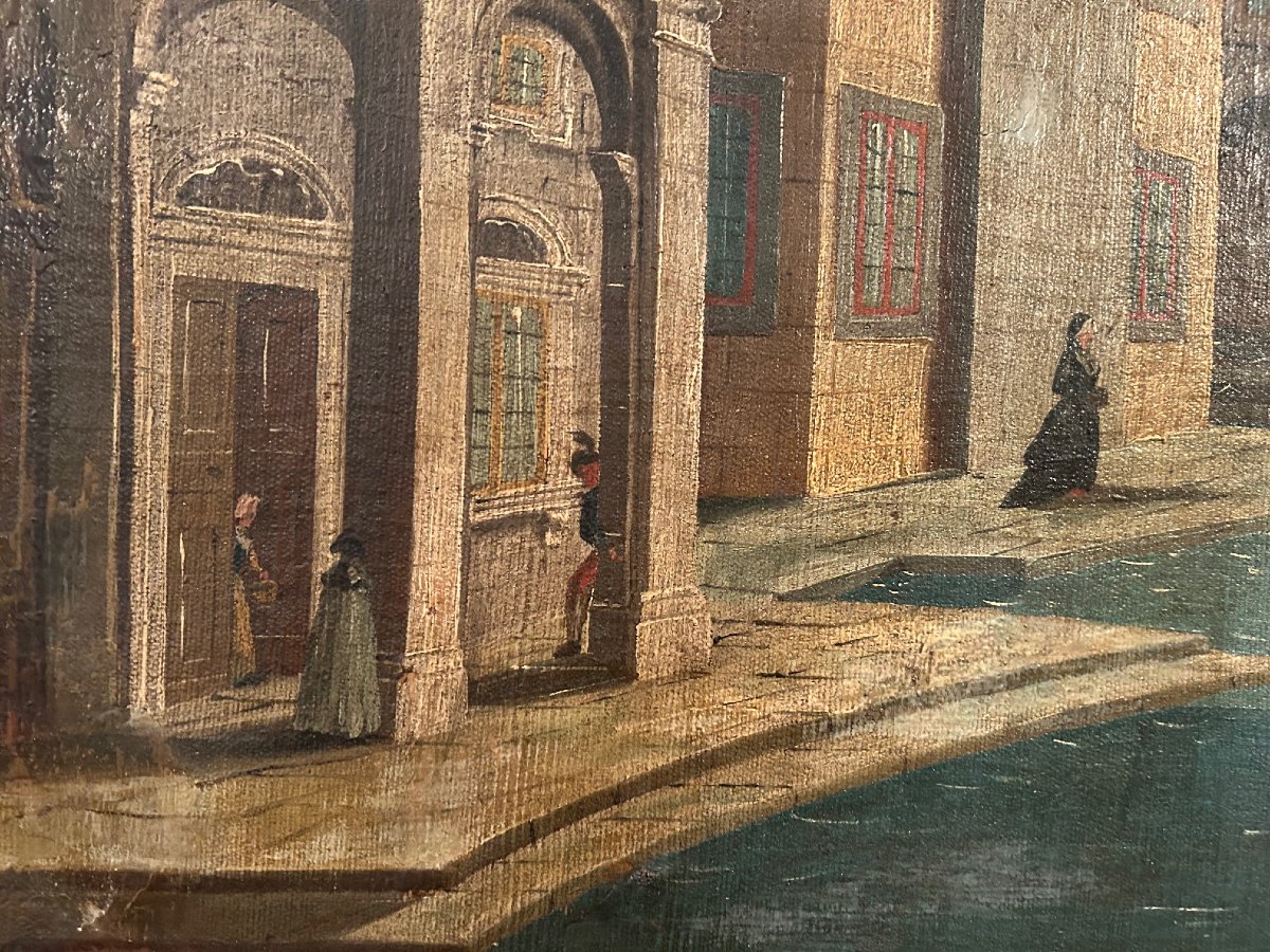 View Of A City On The Banks Of A River In The 18th Century-photo-4