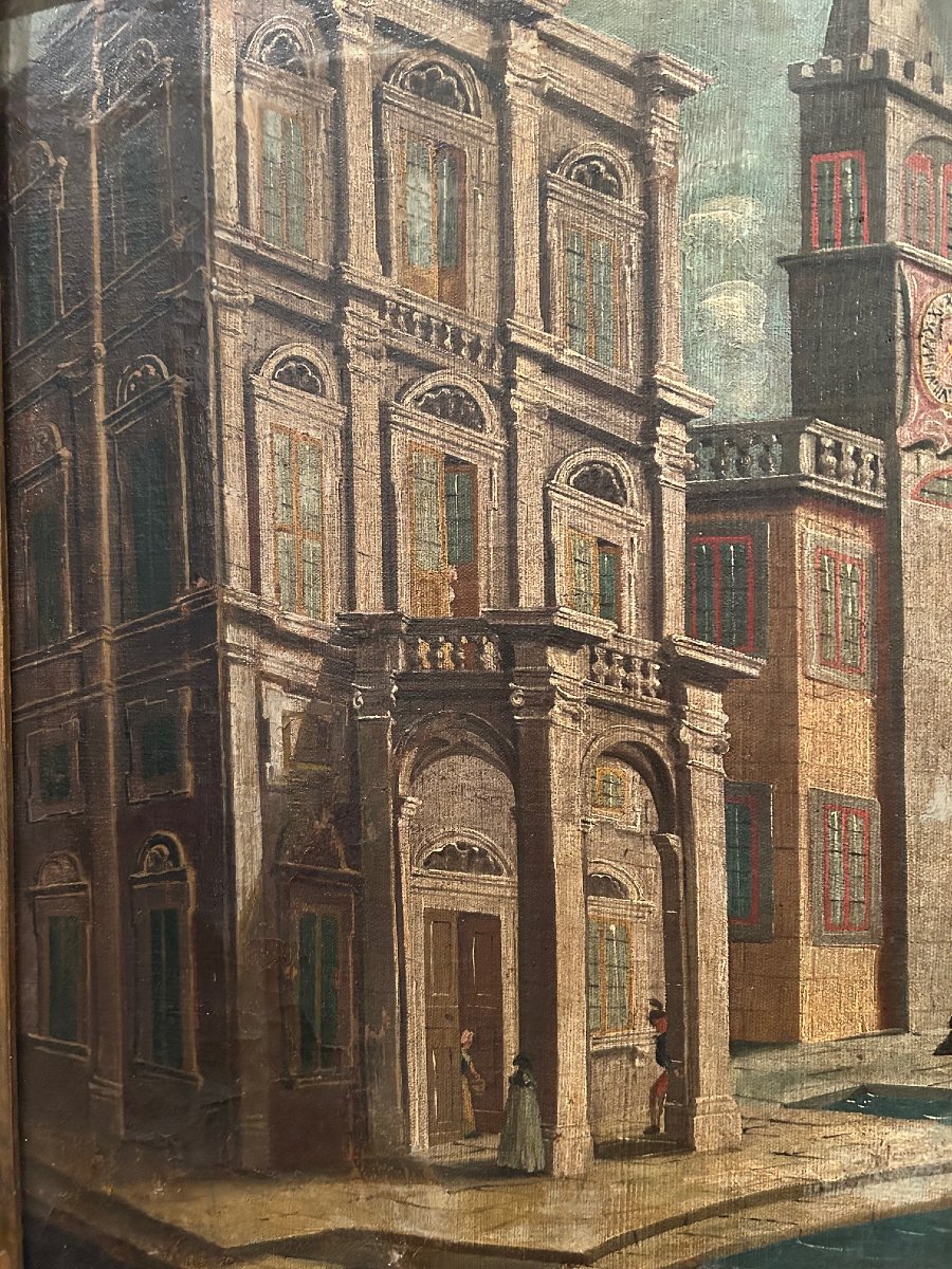 View Of A City On The Banks Of A River In The 18th Century-photo-3