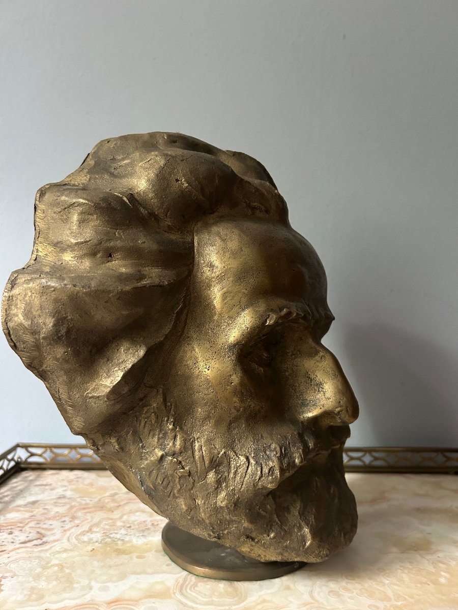 Bronze Bust Of Giuseppe Verdi, Art Deco Period-photo-3