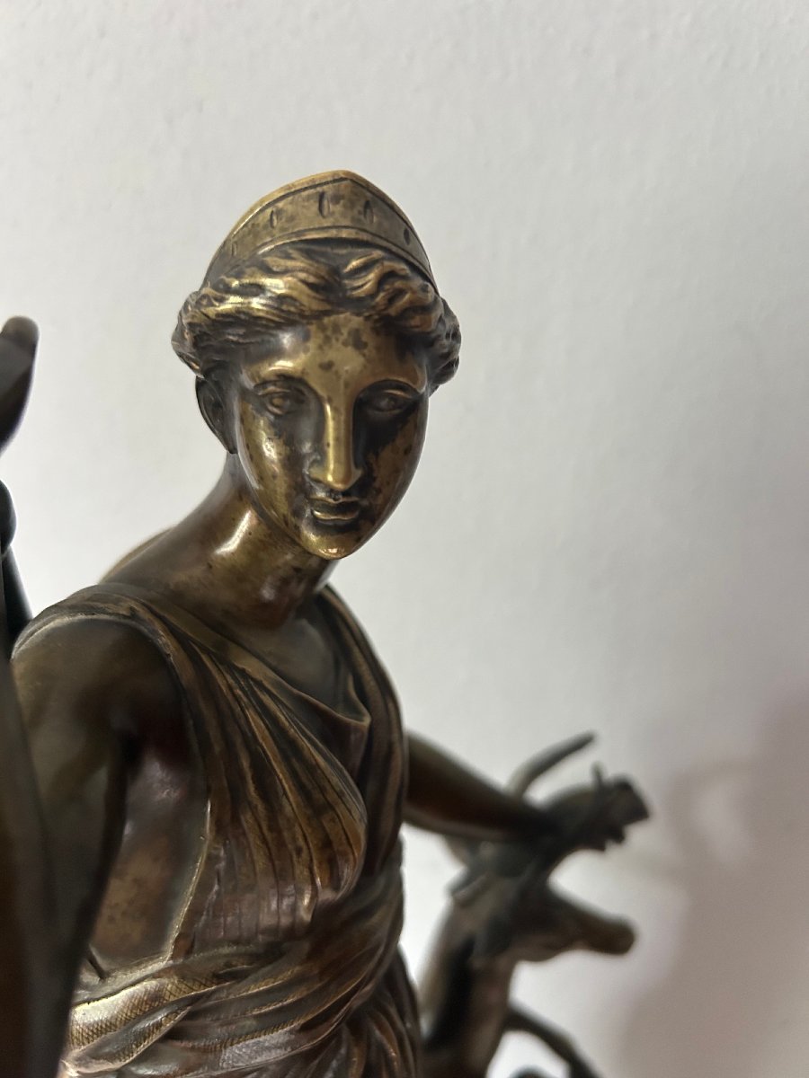 Statuette de Diane en bronze, XIXe siècle-photo-2