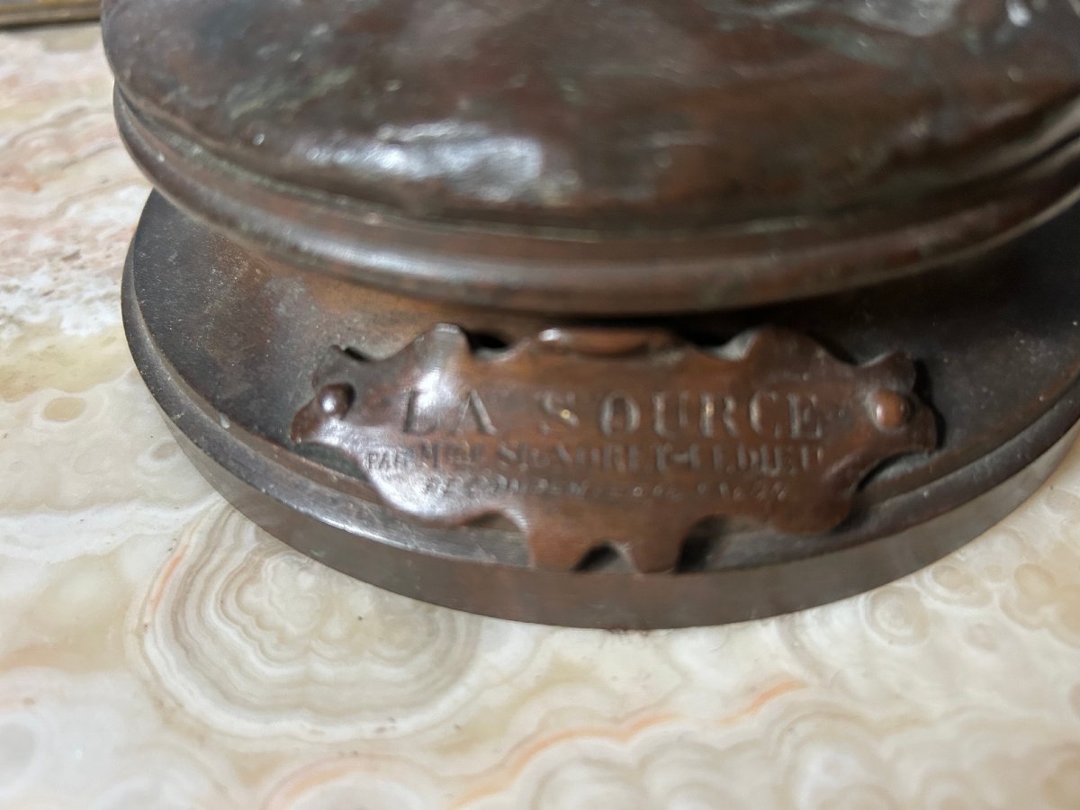 Lucie Signoret-ledieu, Sculpture Of Diane, In Bronze, 19th Century-photo-3