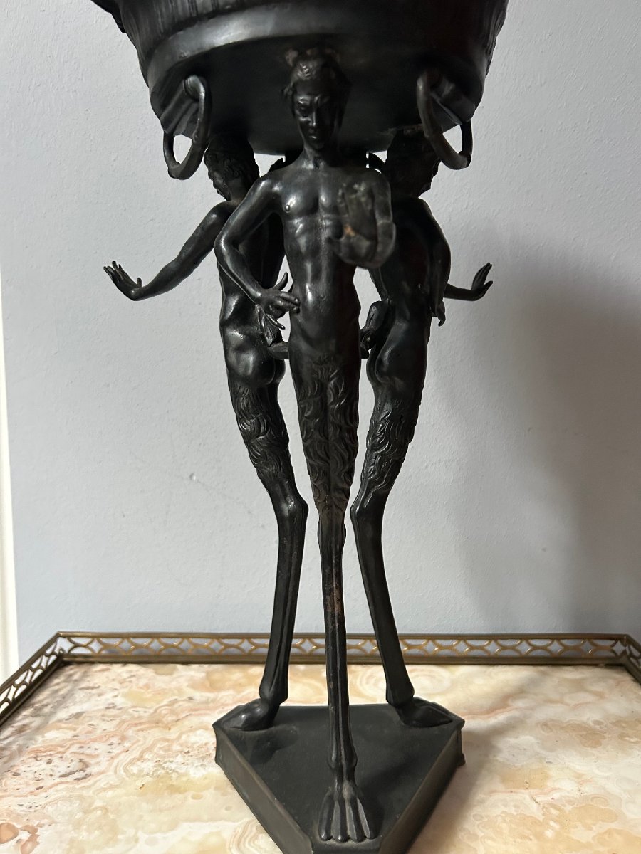 A 19th-century Athenian Bronze Tripod Planter-photo-4