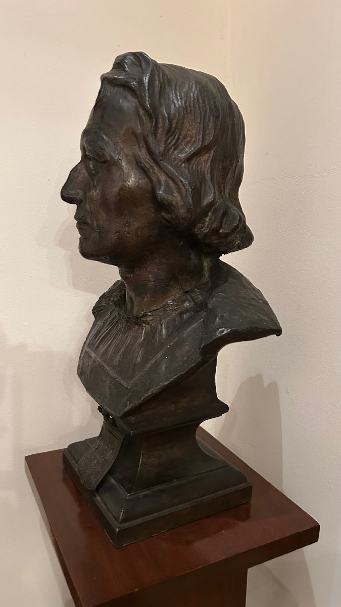 Bust Of Christopher Columbus In Regul, 19th Century-photo-3