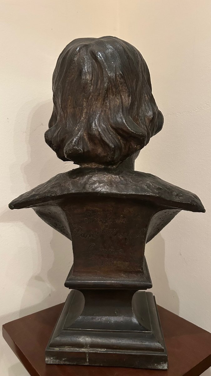 Bust Of Christopher Columbus In Regul, 19th Century-photo-3