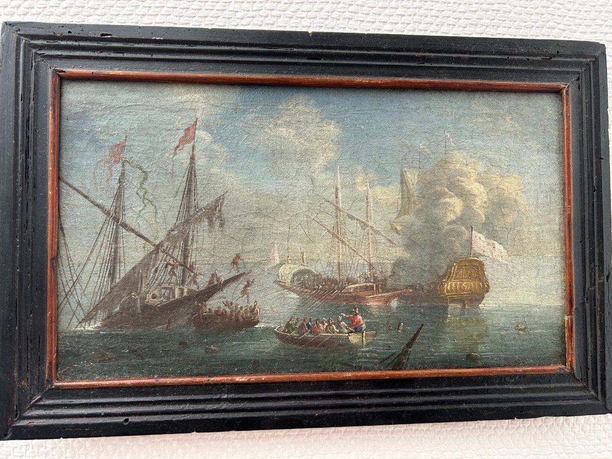 View Of An 18th-century Naval Battle-photo-2