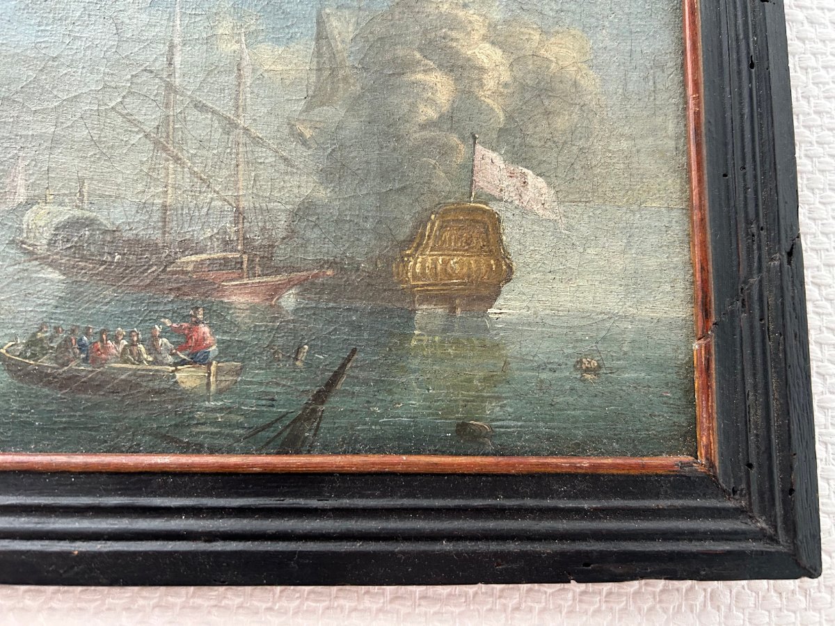 View Of An 18th-century Naval Battle-photo-4
