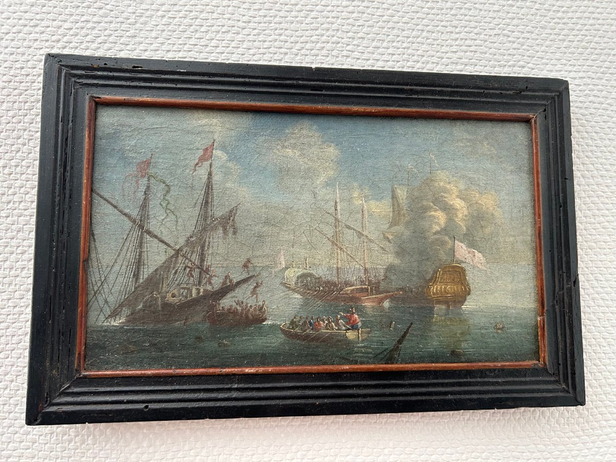 View Of An 18th-century Naval Battle