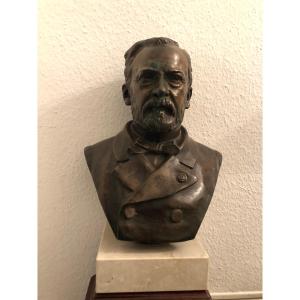 Bronze Bust Of Louis Pasteur, 19th Century