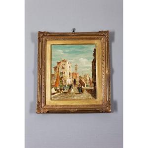 Une pair des petites vues de Venise, dans le style de Francesco Guardi, XIX-siécle
