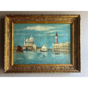 A View Of Venice During "aqua Alta" At The Beginning Of The 20th Century