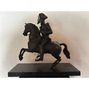 Statuette en bronze d'un général français à cheval du XIXe siècle