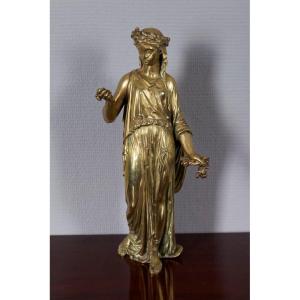 Allegorie de l'été en bronze d'ore, XIXe siécle