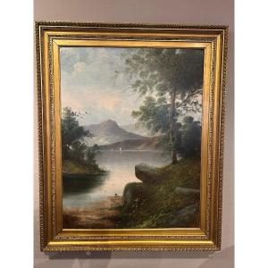 A Beautiful English Landscape, Oil On Canvas, Second Half Of The 19th Century