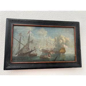 View Of An 18th-century Naval Battle